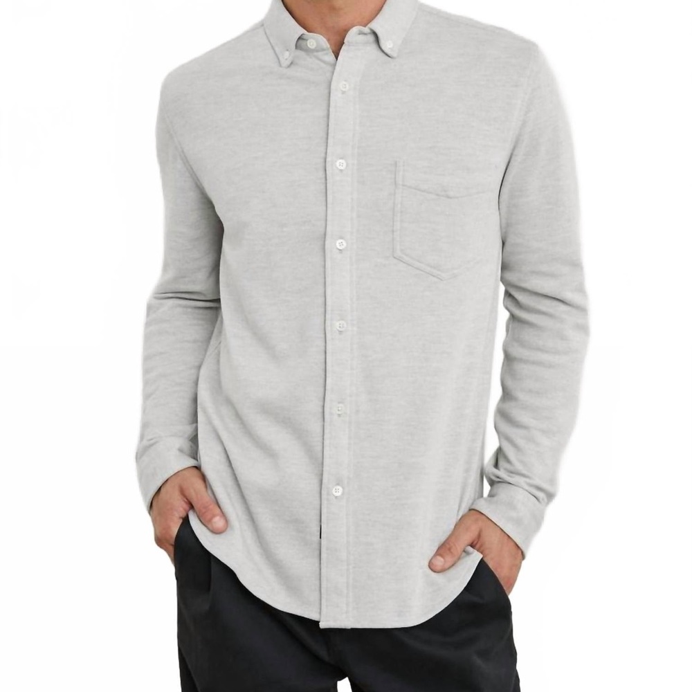 Rails L Classic Gray Button-Up Shirt